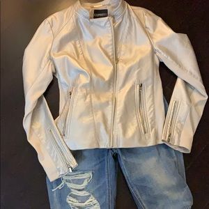 Express metallic gold /ivory jacket L